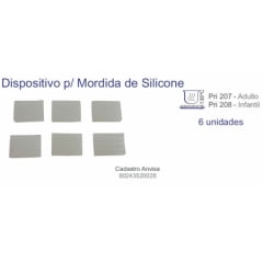 DISPOSITIVO PARA MORDIDA DE SILICONE ADULTO COM 6